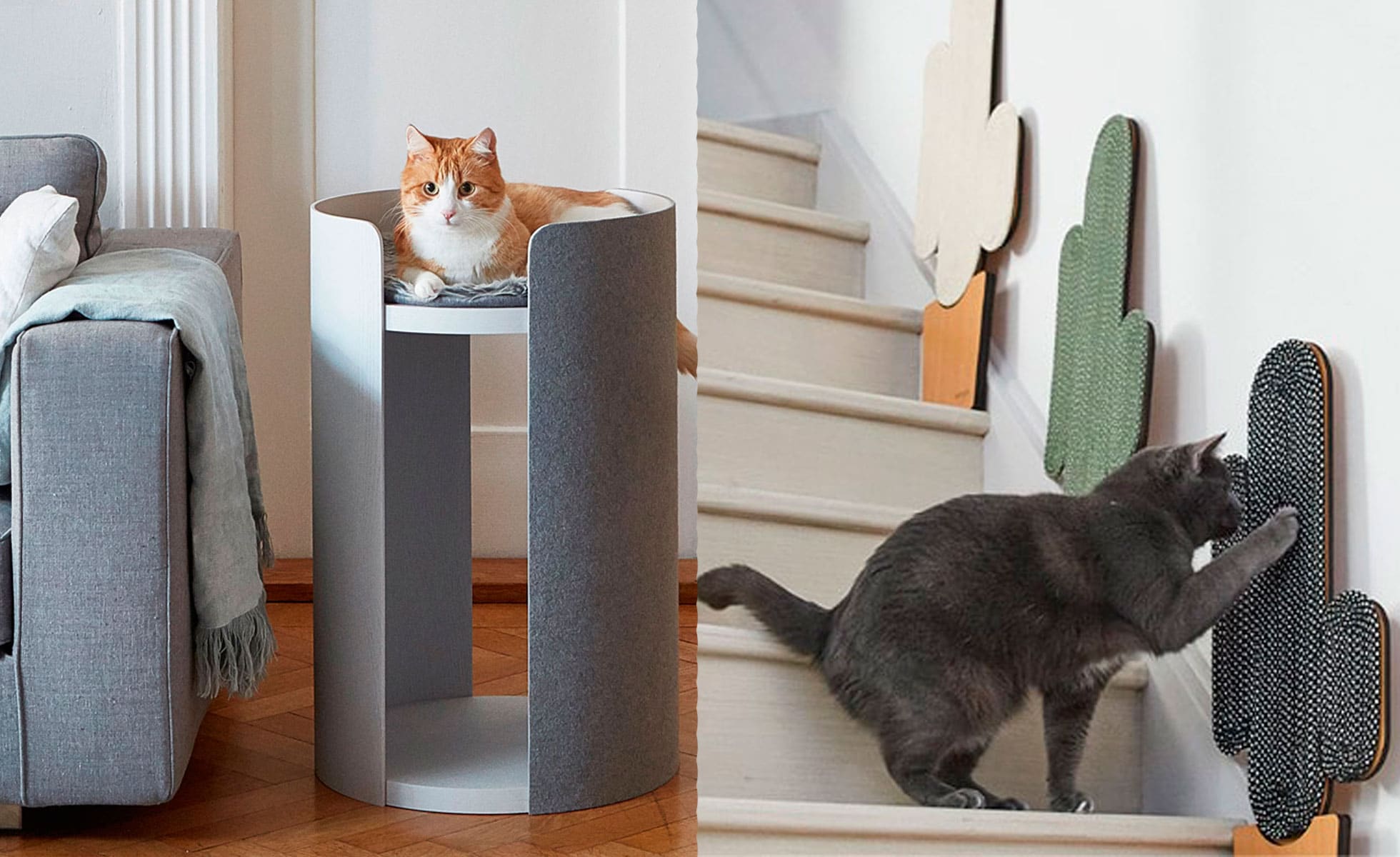 volumen bombilla Infrarrojo Rascador para gatos. Rascadores de diseño, seguros y polivalente.